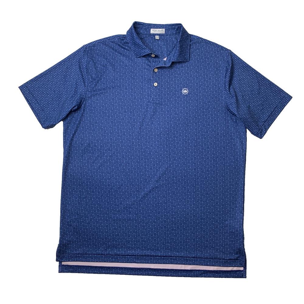Peter Millar Polo Shirt Mens XL Dark Blue Take A Chance Performance Jersey Golf